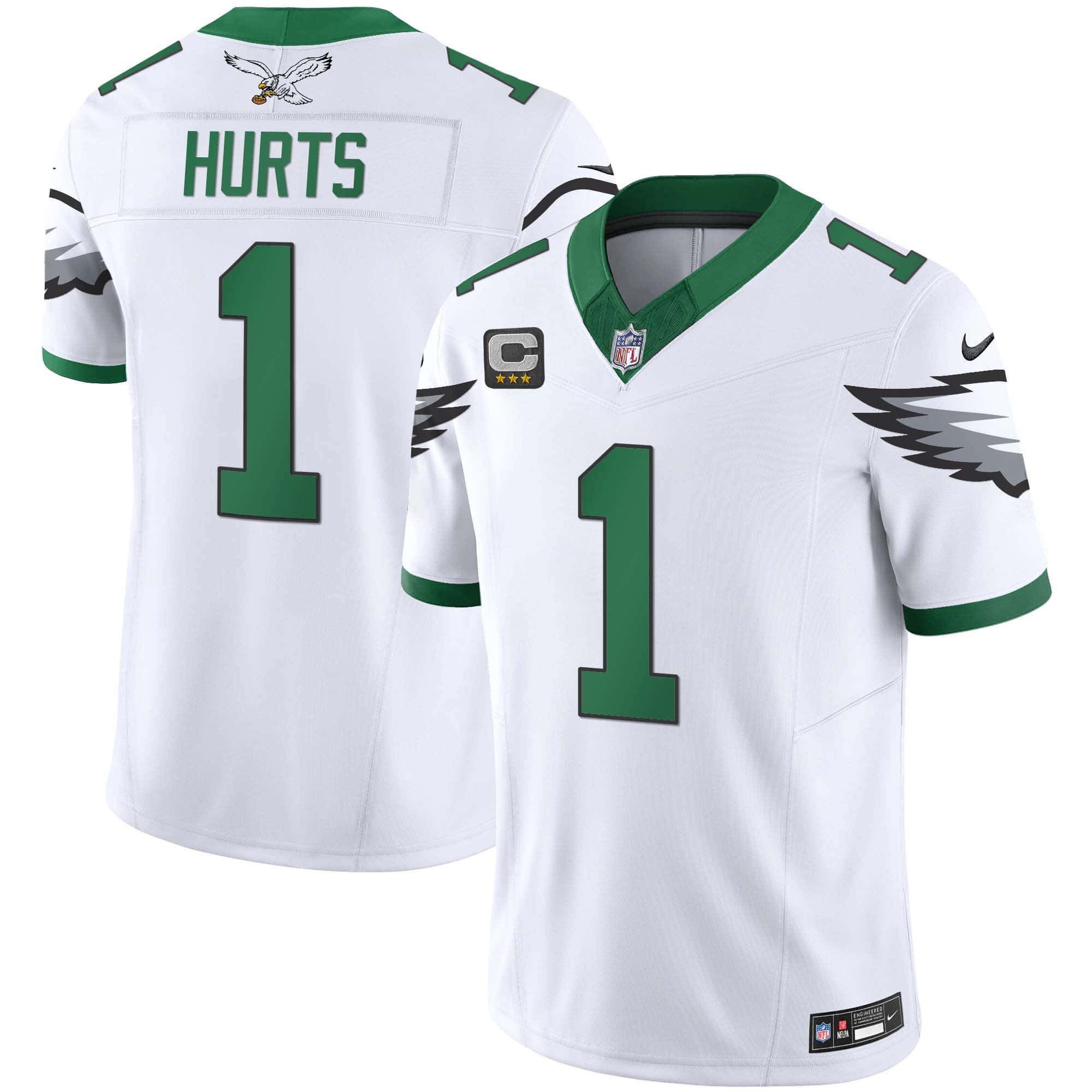 Men Philadelphia Eagles #1 Hurts White 2024 Nike Vapor Limited NFL Jersey->indianapolis colts->NFL Jersey